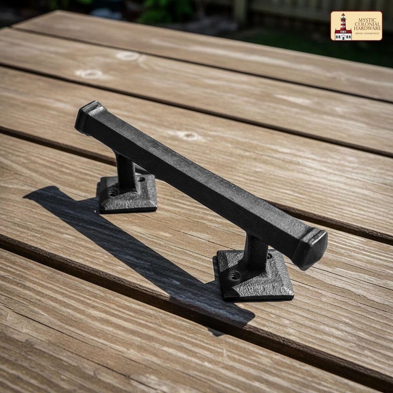 SaKeGa Medieval Hand-Forged Iron Barn Door Handle Pull (1 Pc) | (2 in × 9 in) Black Vintage Gate & Cabinet Handle | Heavy-Duty Rustic Farmhouse & Gothic Handle - Image 5